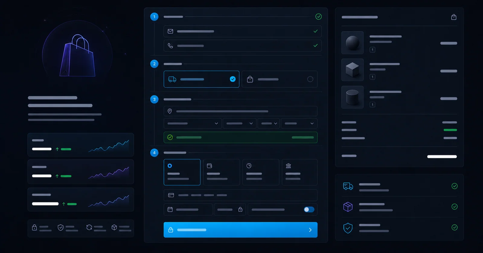 Shopify checkout journey showing payment, trust, upsell, and conversion optimization app choices